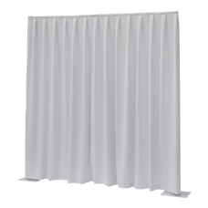 Verhuur Wentex Pipe & Drape systeem 3x3 wit geplooid (per 3 meter)