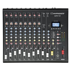 Verhuur Audiophony MPX12  - 12 channels Mixer with Compressor, Effects and USB/ SD/BT Player