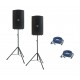 Verhuur Audiophony 2x ATOM15A 15" 400W luidspreker met DSP op statief