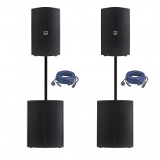 Verhuur Audiophony ATOM 15 / 18 top/sub set compleet met ingebouwde versterker